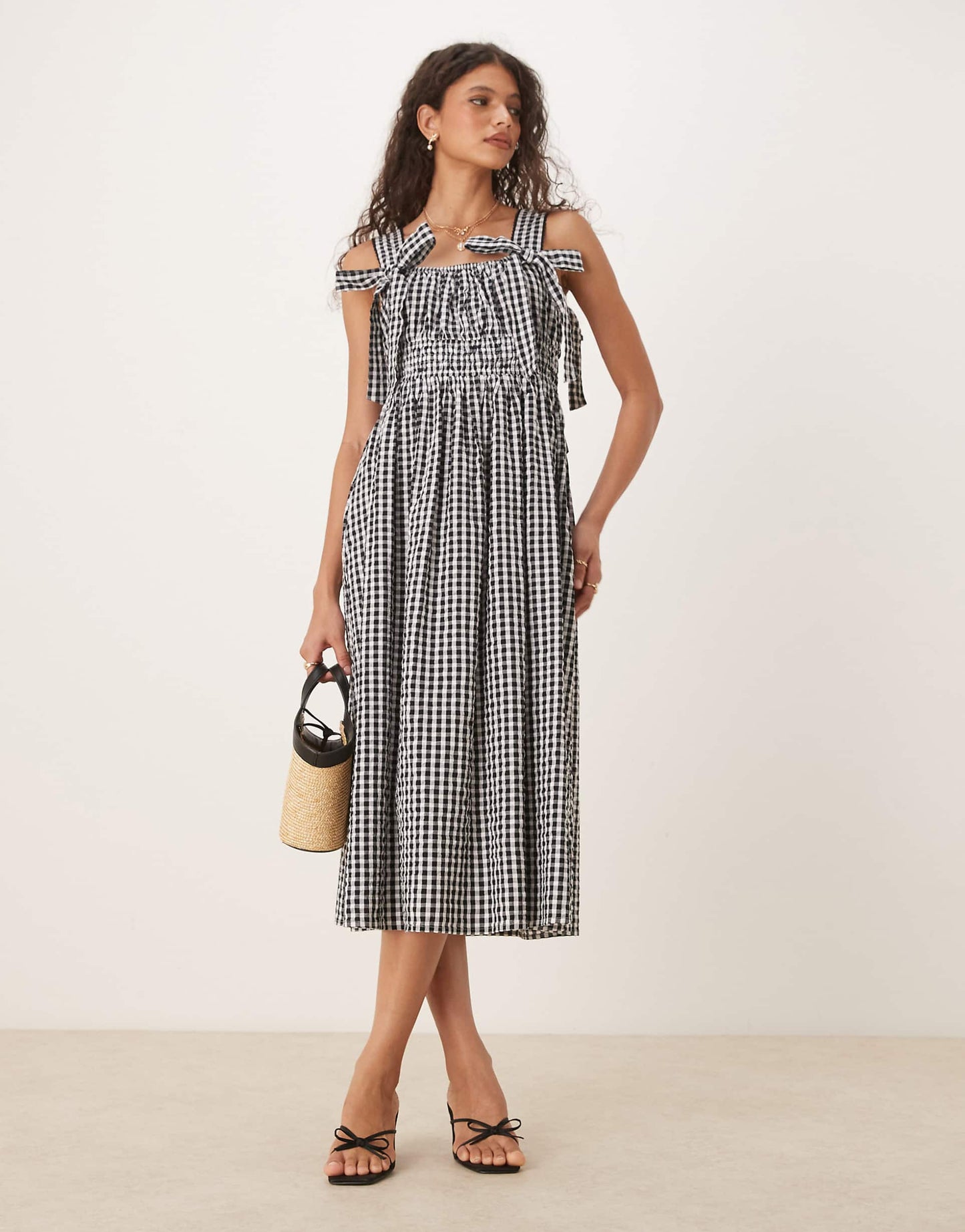 Dallas Bow Detail Midi Dress