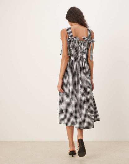 Dallas Bow Detail Midi Dress