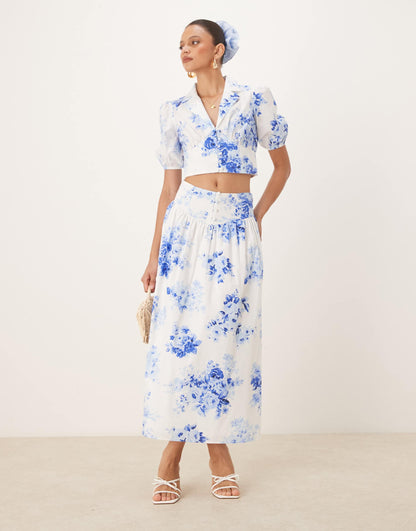 Madalena A-Line Midi Skirt Co-Ord