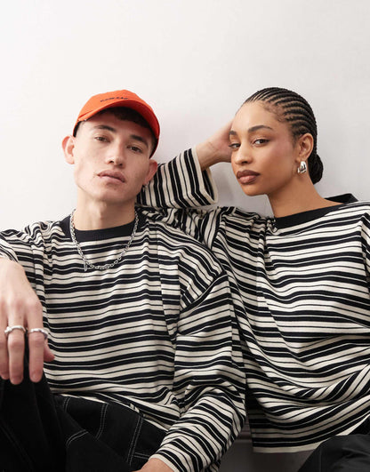 Unisex Striped Chuck On Jumper