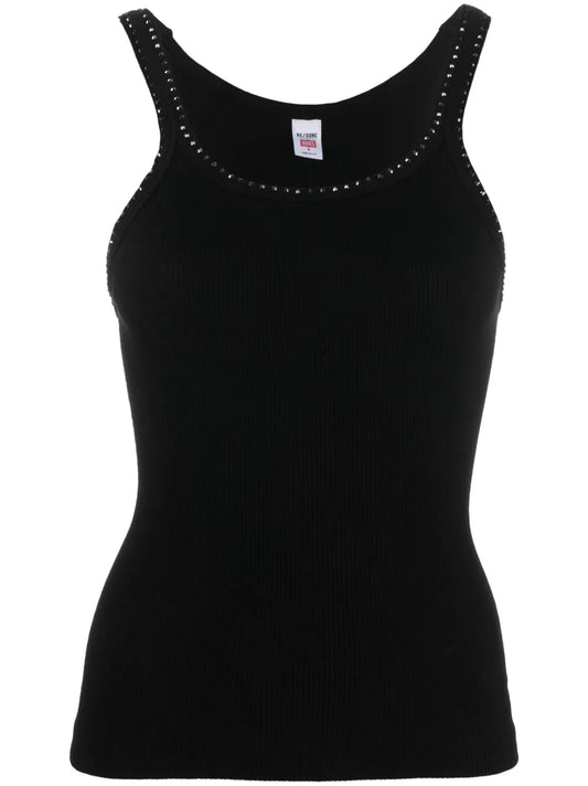Ribbed-Knit Cotton Tank Top