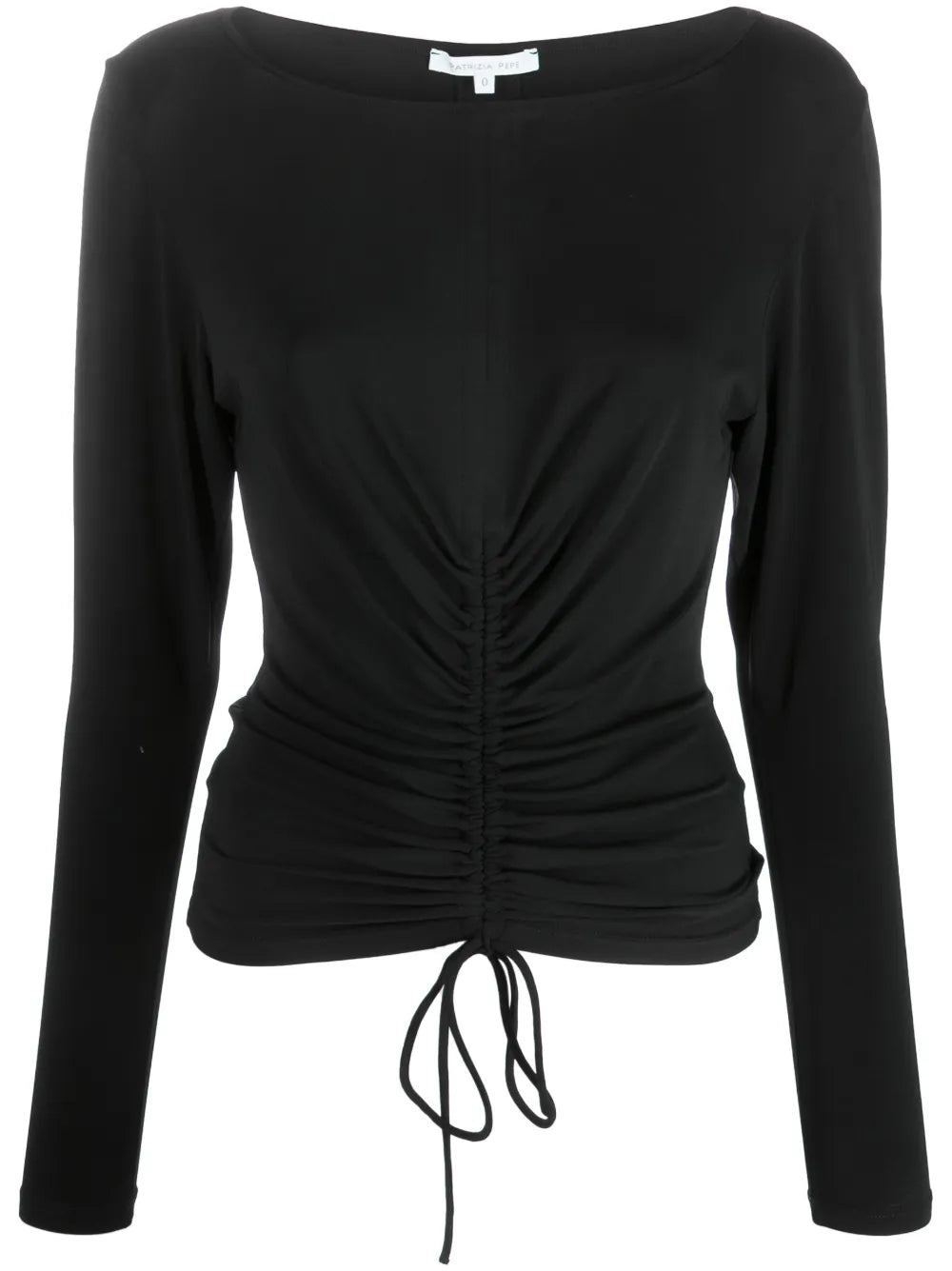Drawstring-Hem Draped T-Shirt