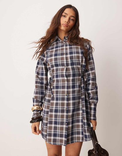 Oversized Cinch Waist Shirt