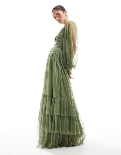 Bridesmaid Madison Long Sleeve Maxi Dress