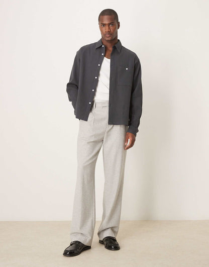 Oversized Shirt With Crinkle Texture