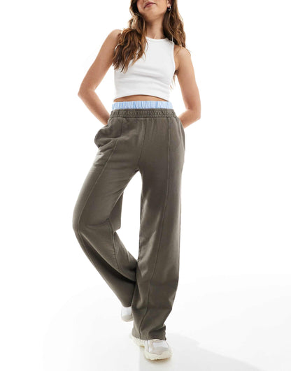 Boxer Waistband Wide Leg Jogger