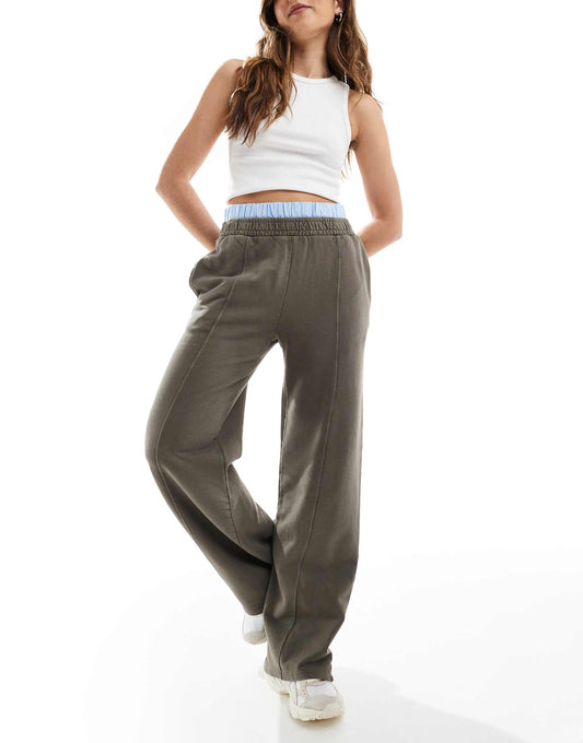 Boxer Waistband Wide Leg Jogger