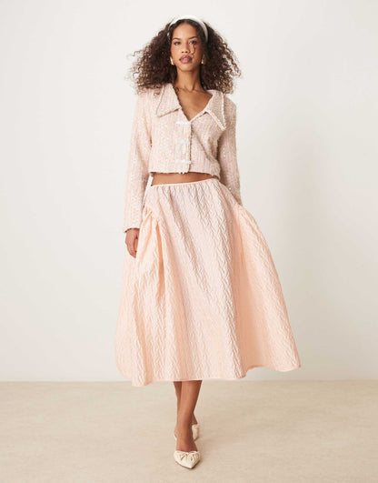 Jacquard Midi Skirt Co-Ord