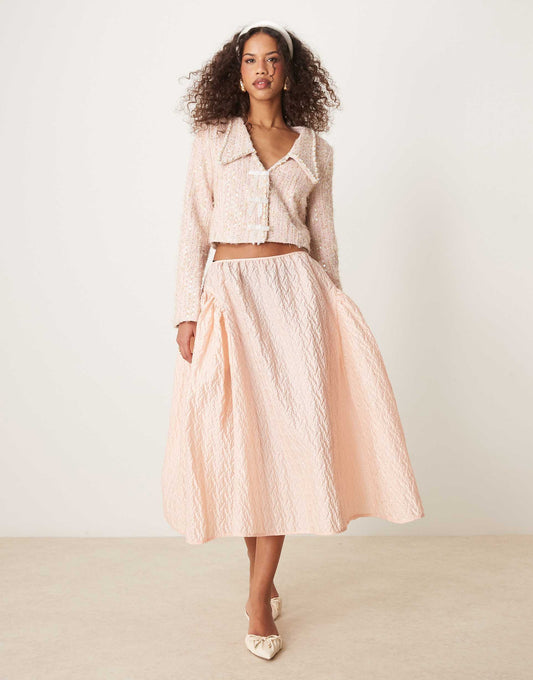Jacquard Midi Skirt Co-Ord
