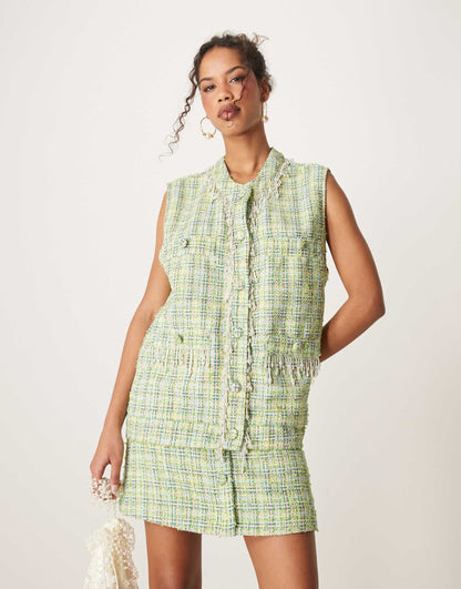 Beaded Tweed Jacket Co-Ord