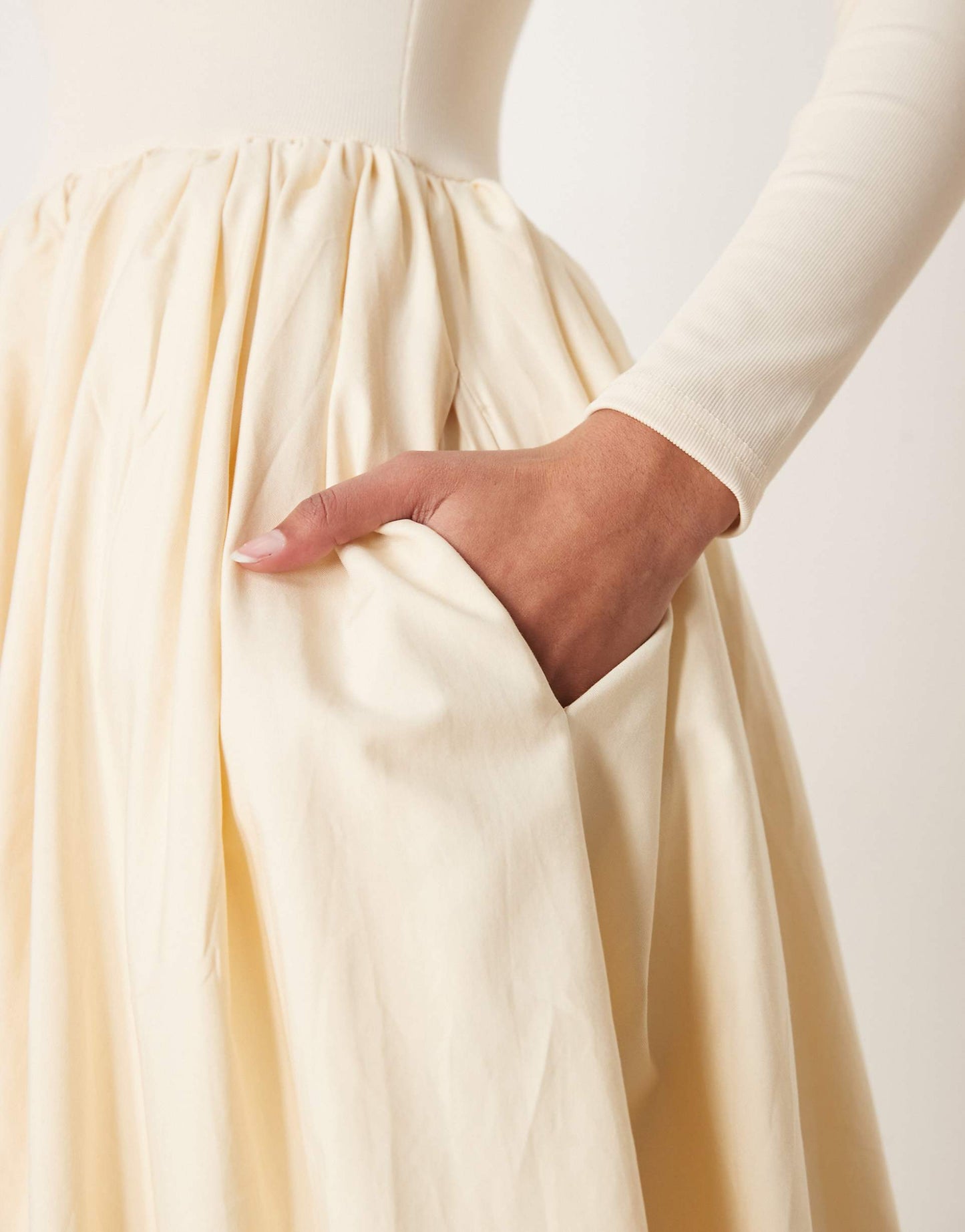 Fitted Midi Dress With Pockets