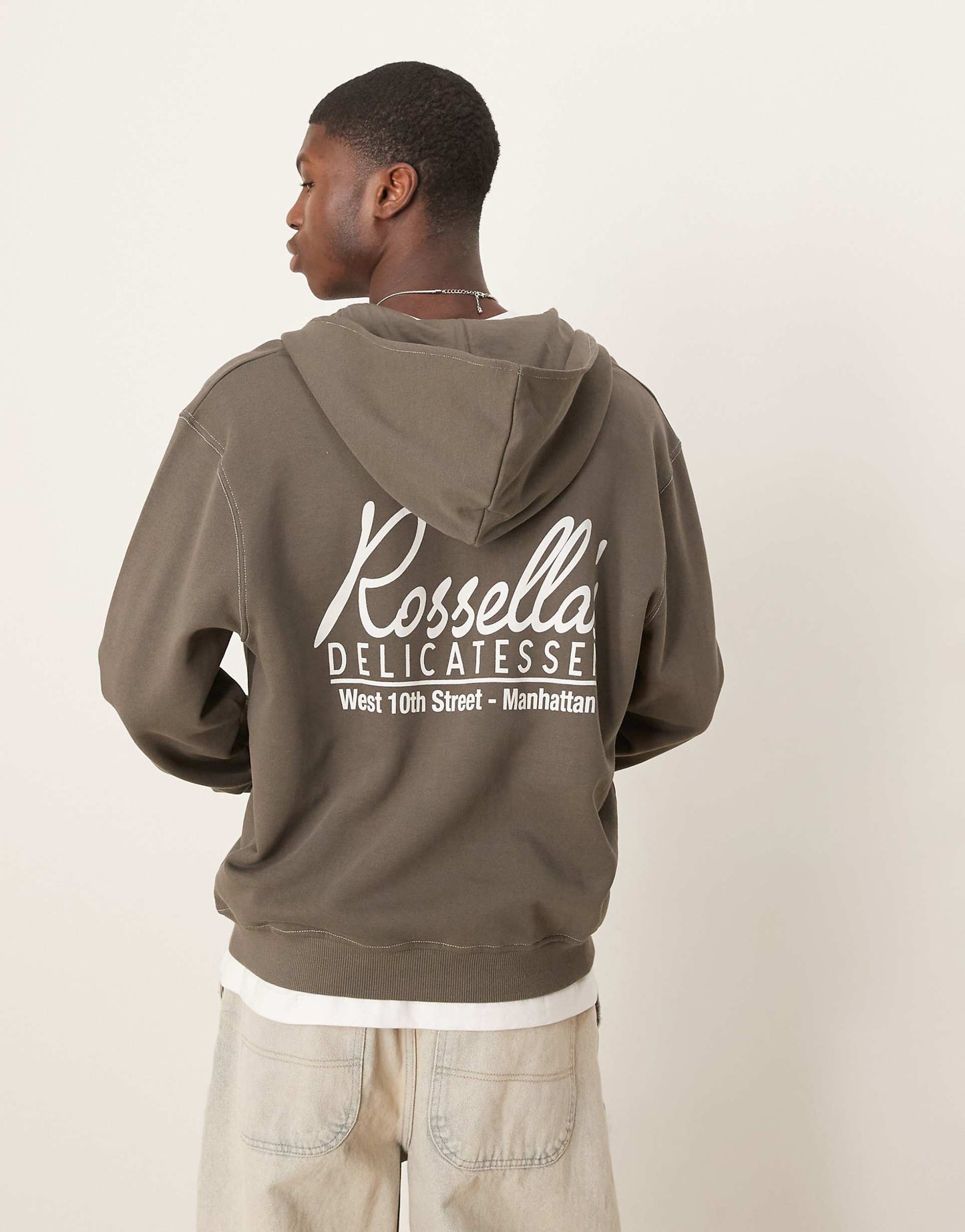 Oversized Hoodie With Text Back Print