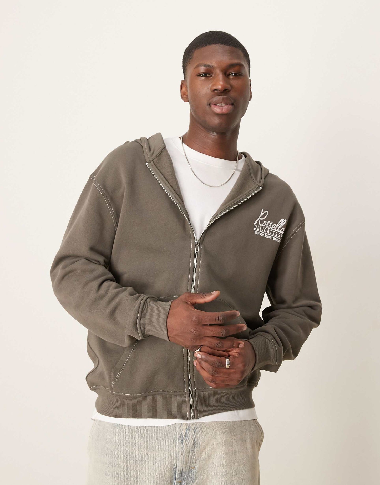 Oversized Hoodie With Text Back Print