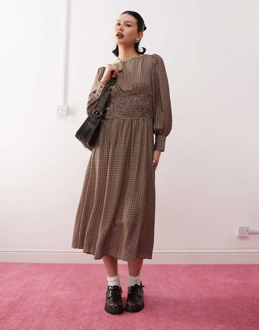 Maxi Smock Dress With Shirring