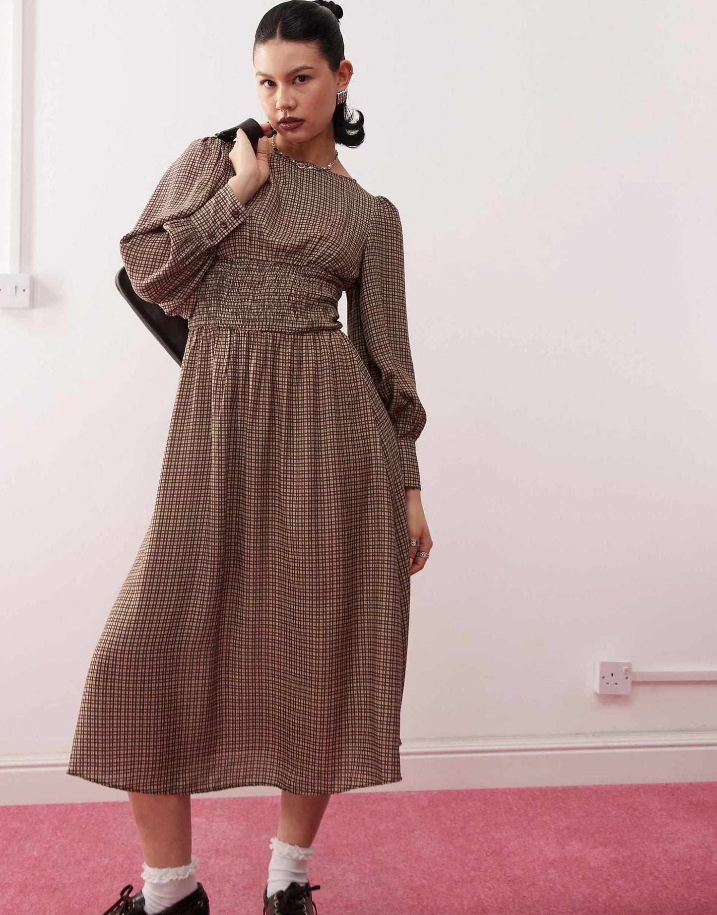 Maxi Smock Dress With Shirring