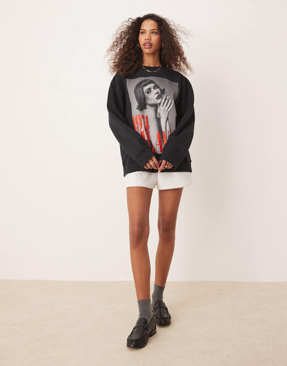 Oversized Sweatshirt With Milano Photo Print