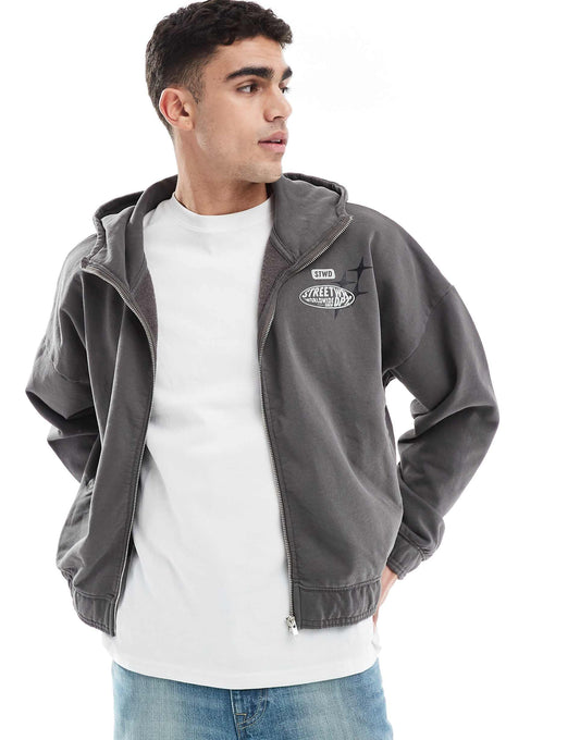 Zip Through Stwd Hoodie