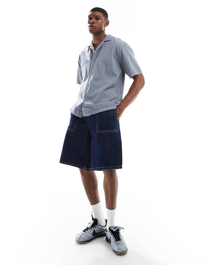Short Sleeve Linen Rich Shirt