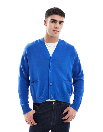 Knitted Back Graphic Cardigan