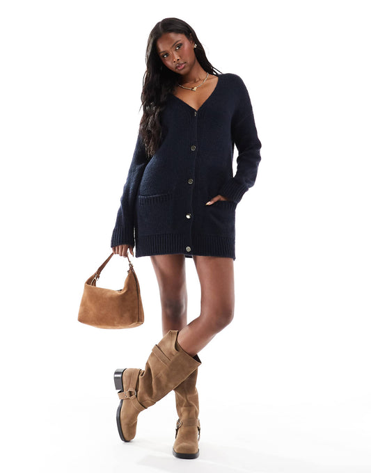 Longline Oversized Cardigan Dress
