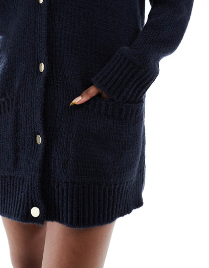 Longline Oversized Cardigan Dress