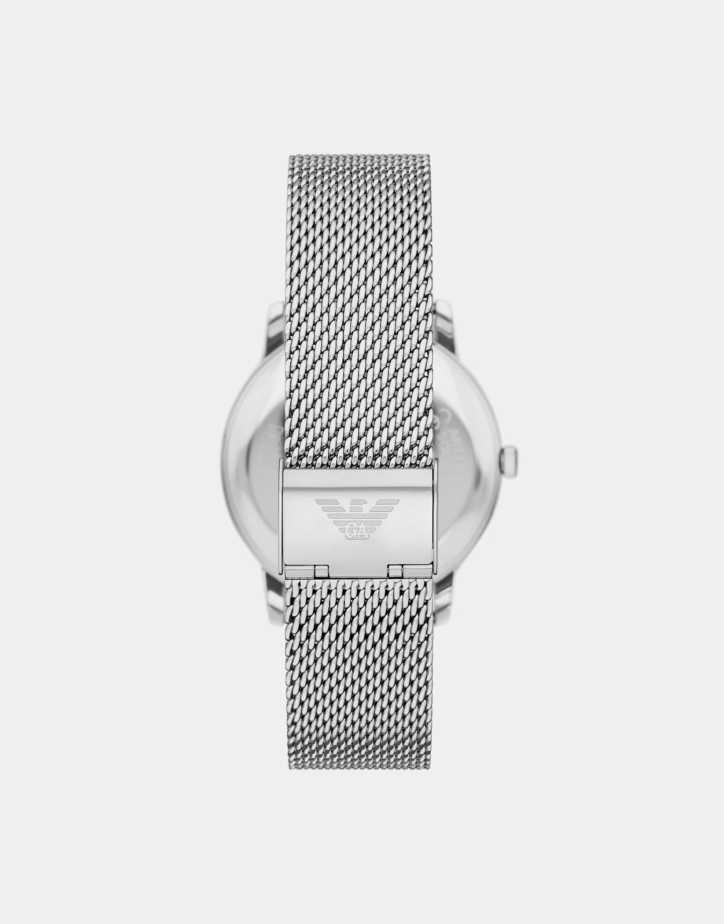 Three-Hand Date Stainless Steel Mesh Watch