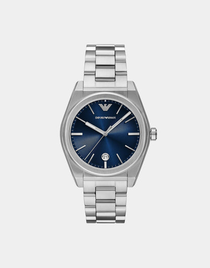 Three-Hand Date Stainless Steel Watch