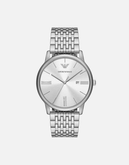 Three-Hand Date Stainless Steel Watch