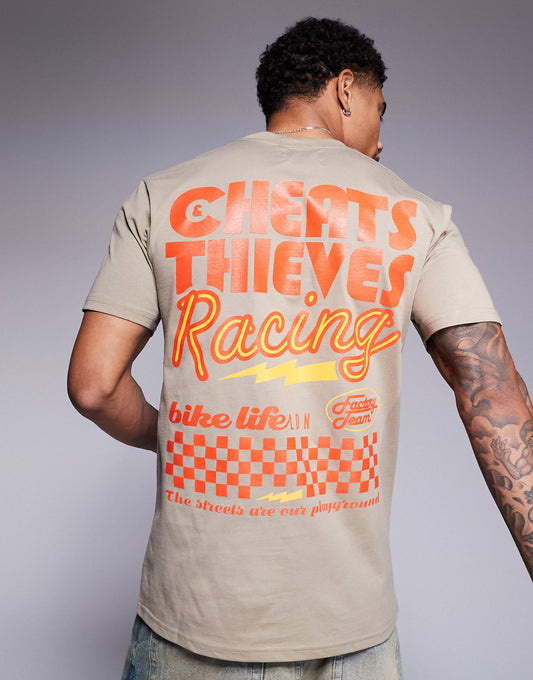 Racing Back Print 200Gsm T-Shirt