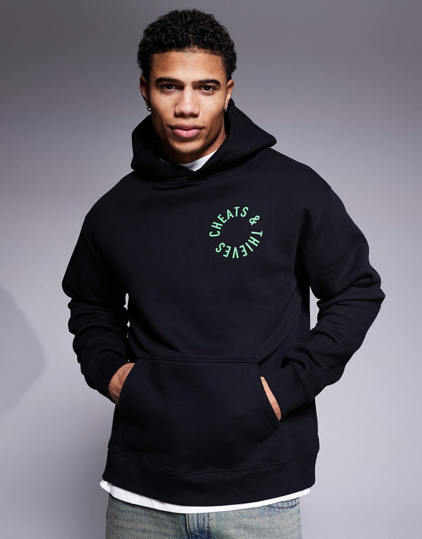 Logo Back Print 320Gsm Hoodie