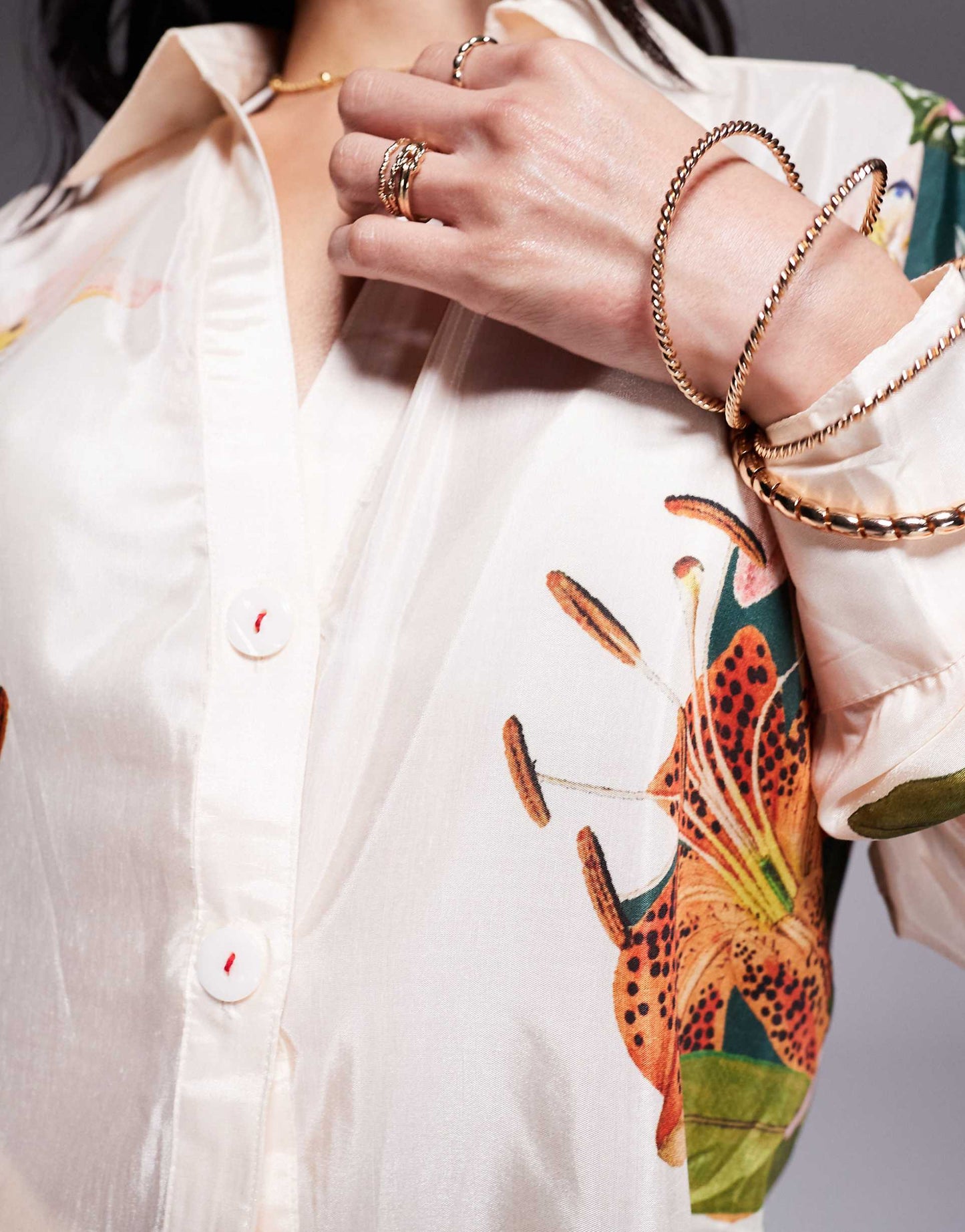 Botanical Print Beach Shirt Co-Ord
