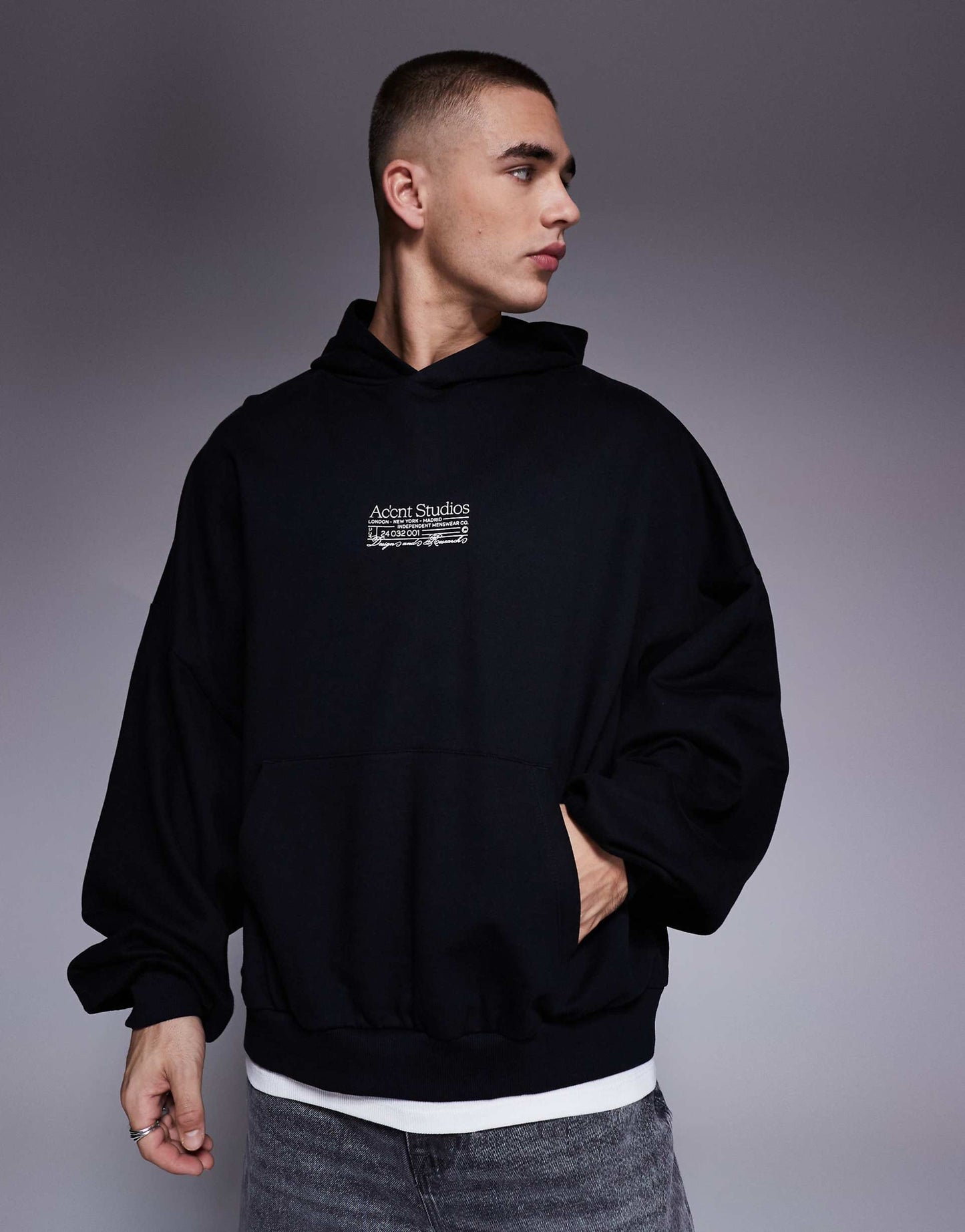 Extreme Oversized Hoodie With Chest Print