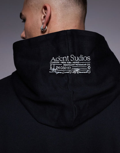 Extreme Oversized Hoodie With Chest Print