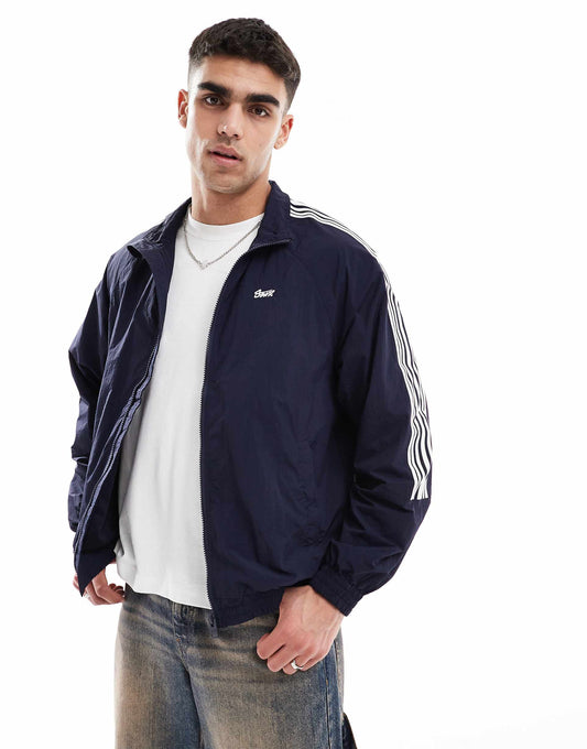Stripe Zip Through Track Jacket