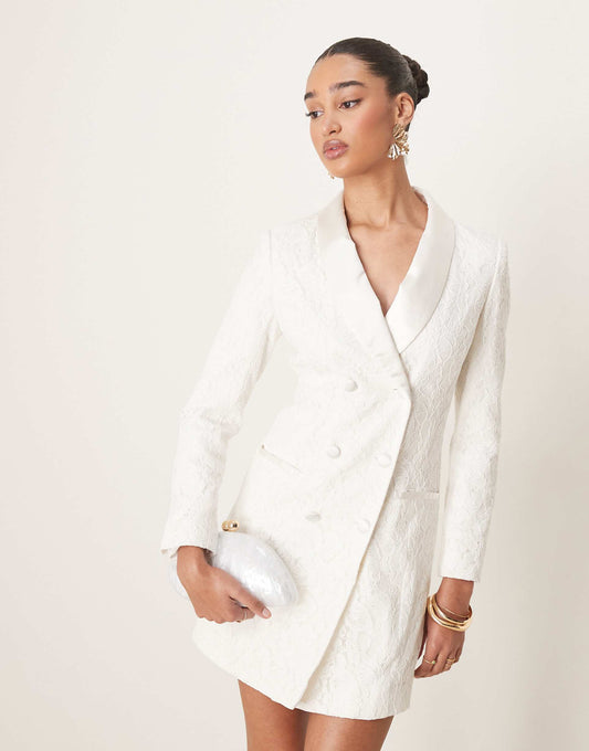 Premium Lace Tuxedo Style Dress