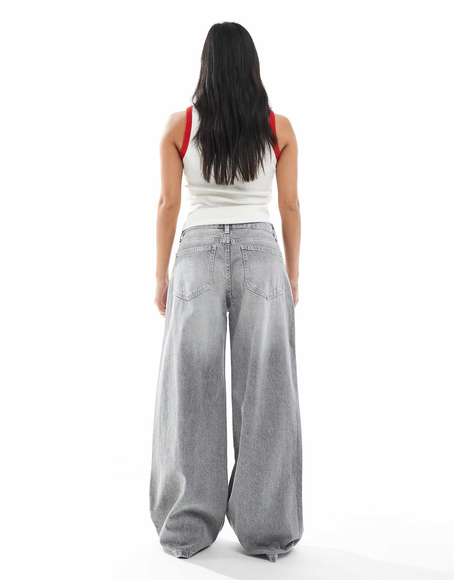 Petite High Waisted Wide Leg Jeans