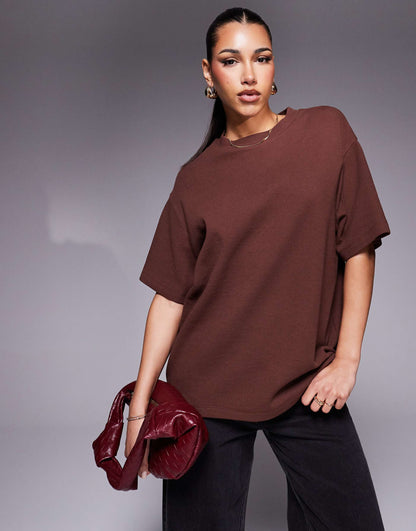 Oversized Waffle Short Sleeve T-Shirt