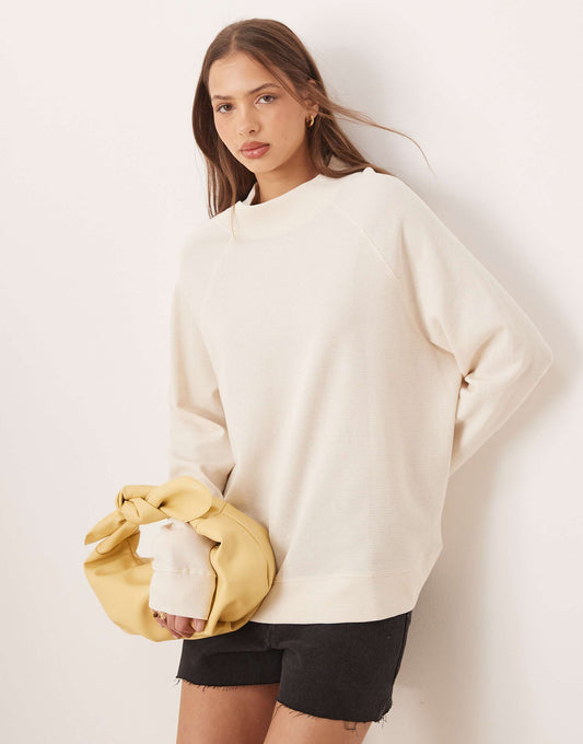 Long Sleeve Raglan Waffle T-Shirt