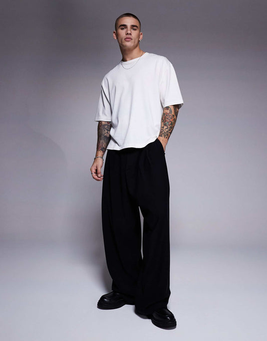 Horseshoe Fit Smart Trousers With Belt