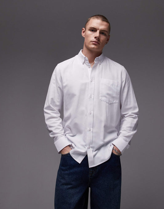 Long Sleeve Textured Formal Shirt