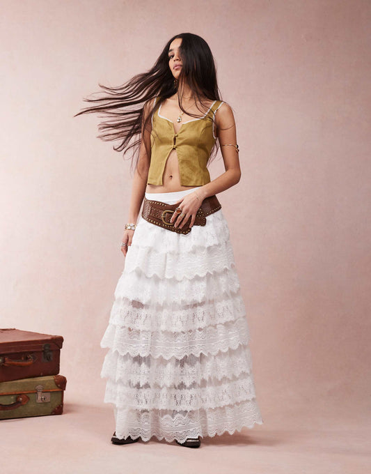 Lizi Lace Maxi Skirt