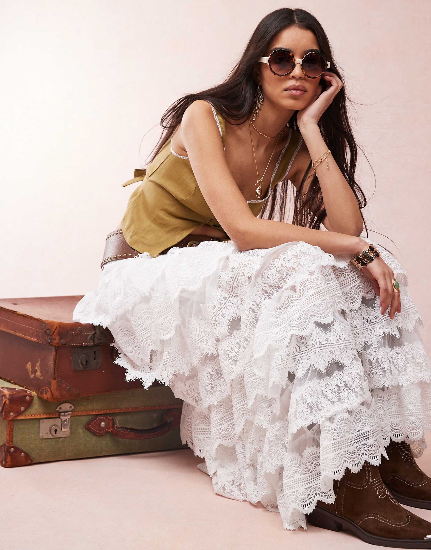 Lizi Lace Maxi Skirt