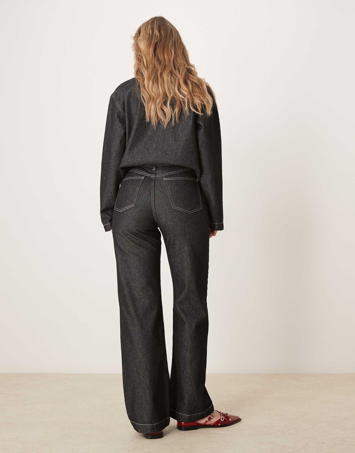 Flared Jean With Twin Needle Details