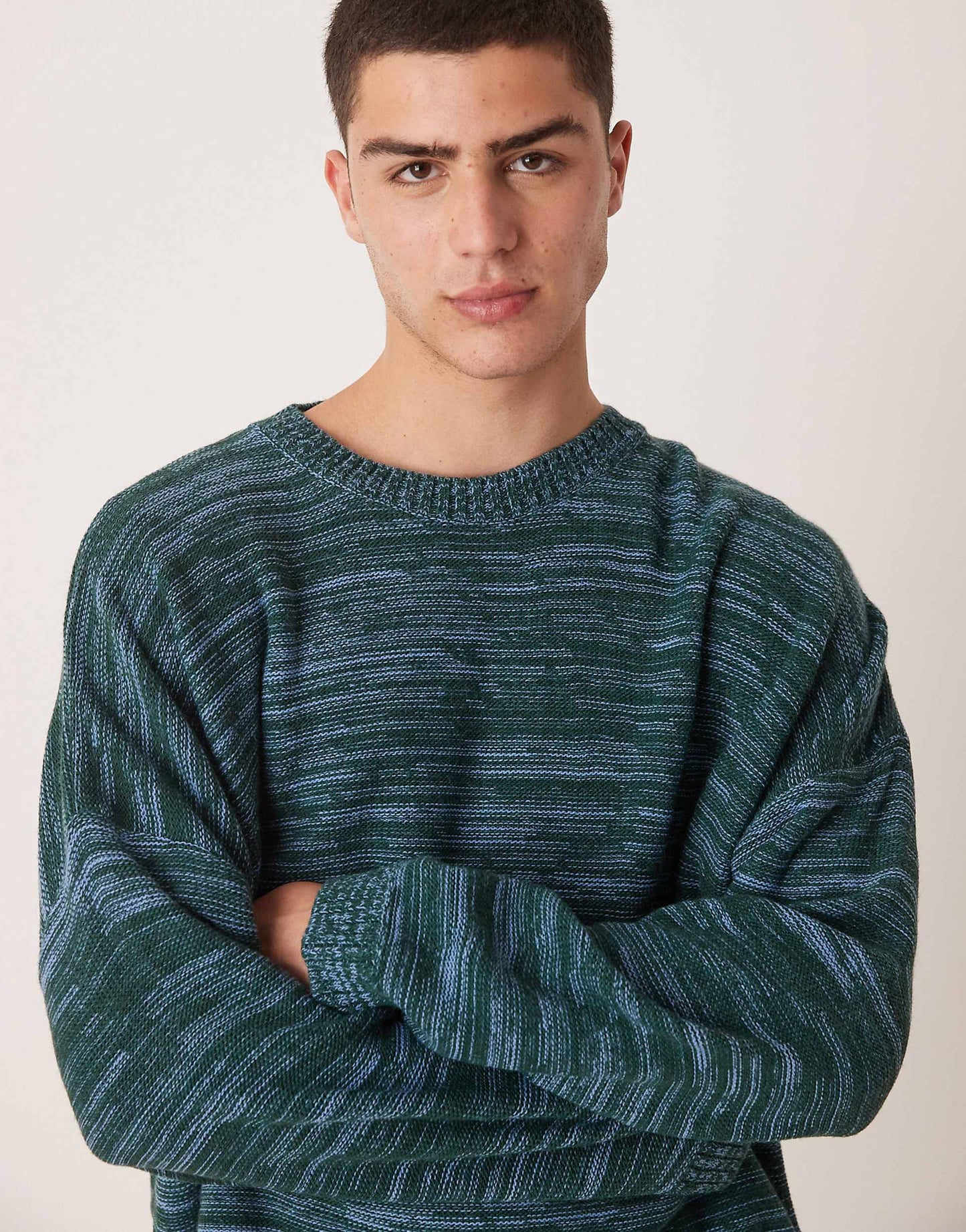 Super Oversized Boxy Fit Knitted Crew Neck Jumper