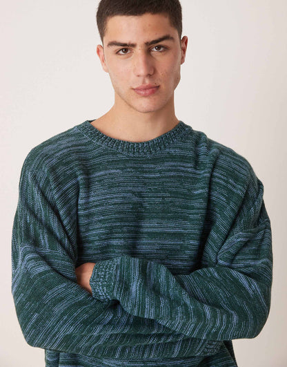 Super Oversized Boxy Fit Knitted Crew Neck Jumper