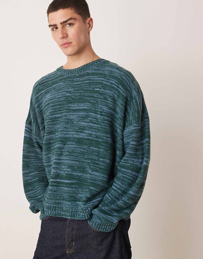 Super Oversized Boxy Fit Knitted Crew Neck Jumper