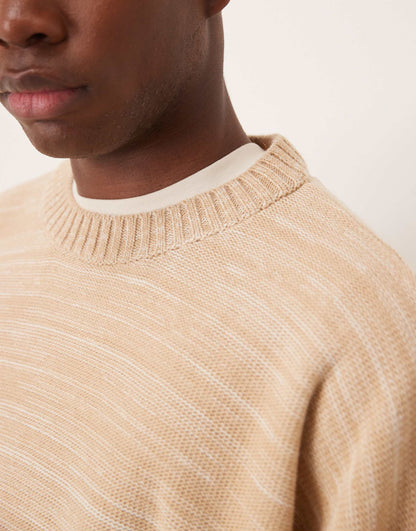 Super Oversized Boxy Fit Knitted Crew Neck Jumper