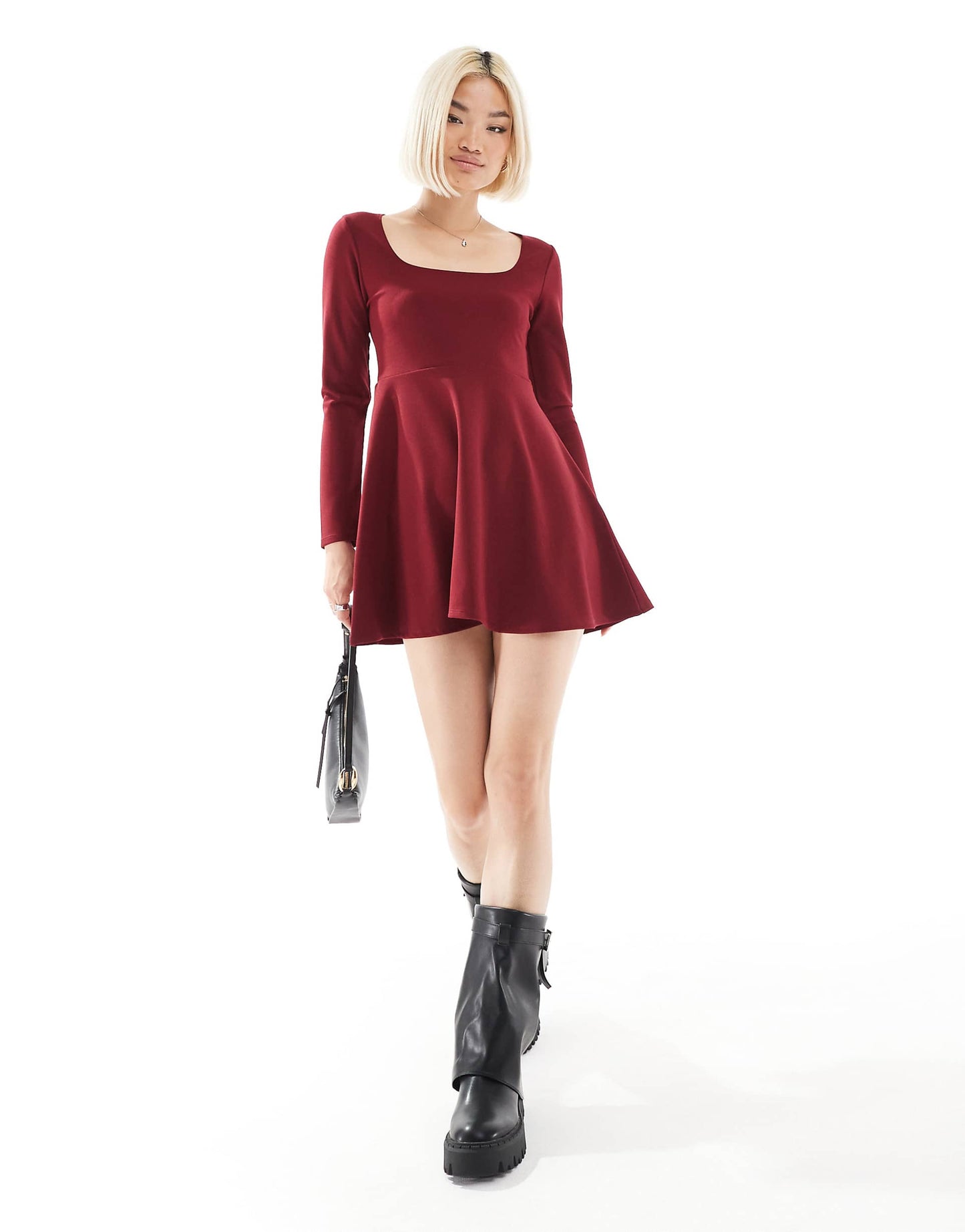Scuba Square Neck Mini Dress