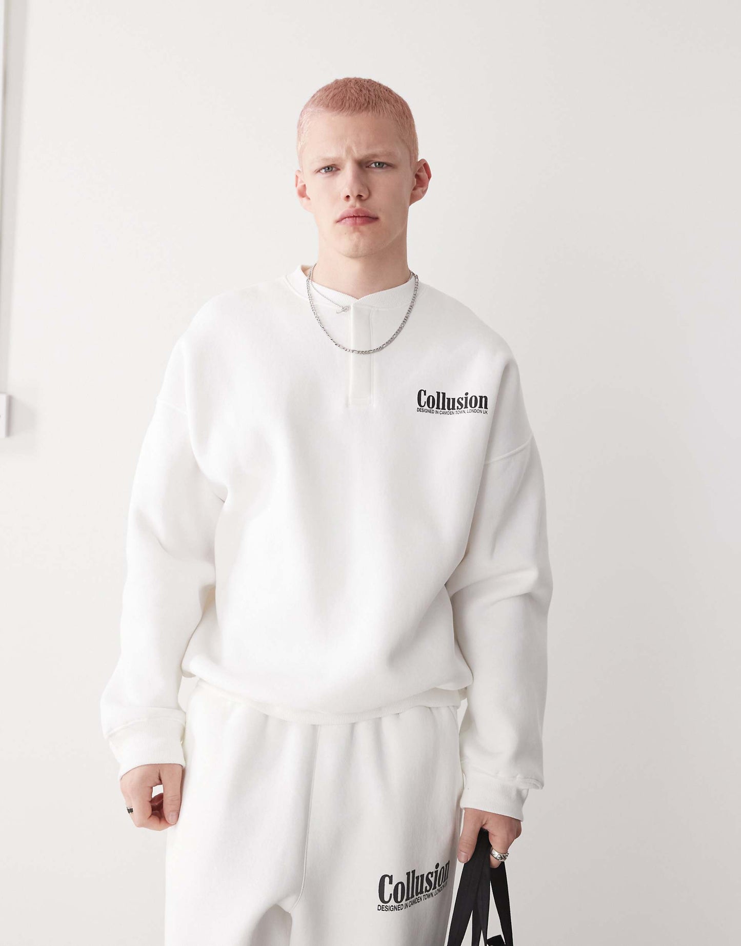 Henley Neck Sweatshirt