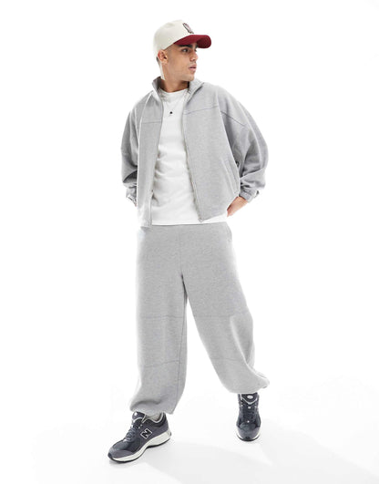 Co-Ord Extreme Oversized Zip Through Funnel Neck Jacket